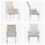 Upholstered Tufted Arm Dining Chairs-435674184