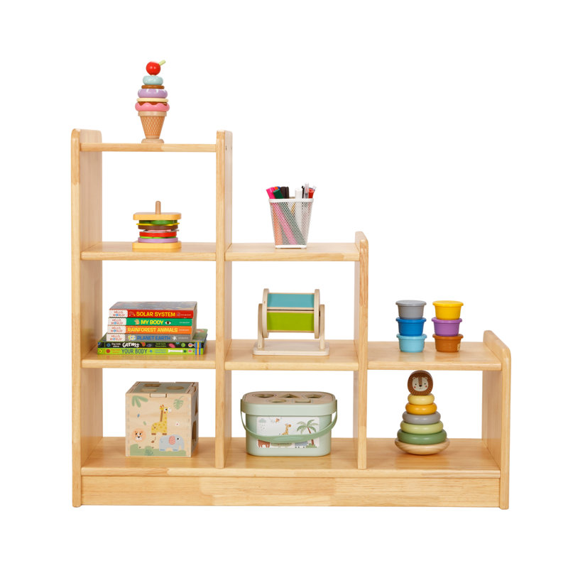 Rubber Wood 6 Cube Storage Organizer