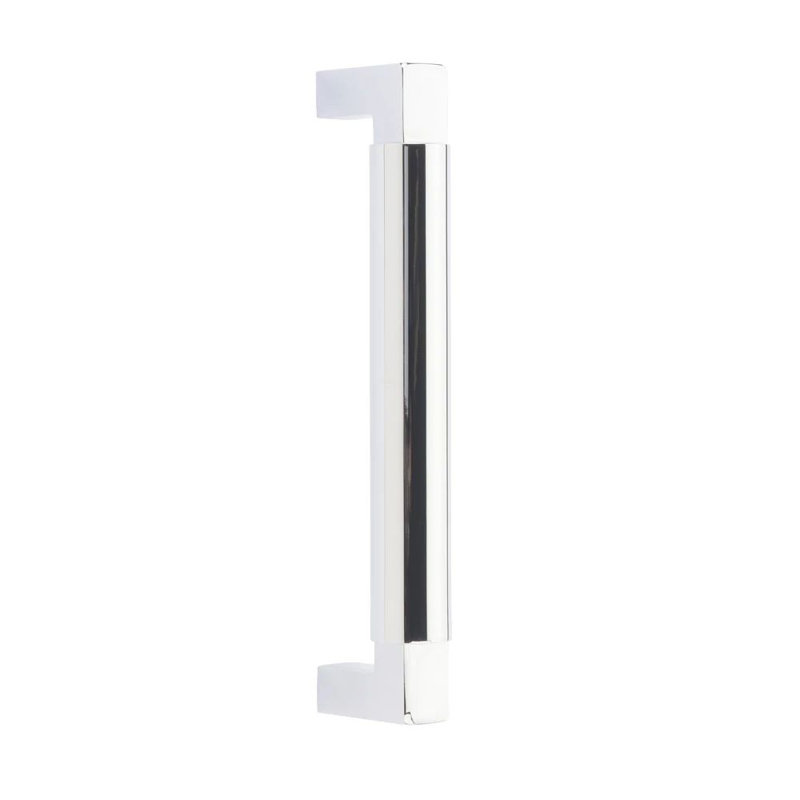 Poignée de porte de douche en verre lisse 8 po Emtek Hercules, Chrome poli