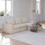 Canapé de 99 po sans méridienne avec méridienne, canapé modulaire rembourré en L de style moderne avec trois coussins, canapé rembourré en tissu Velours côtelé-2000739883-2000739924
