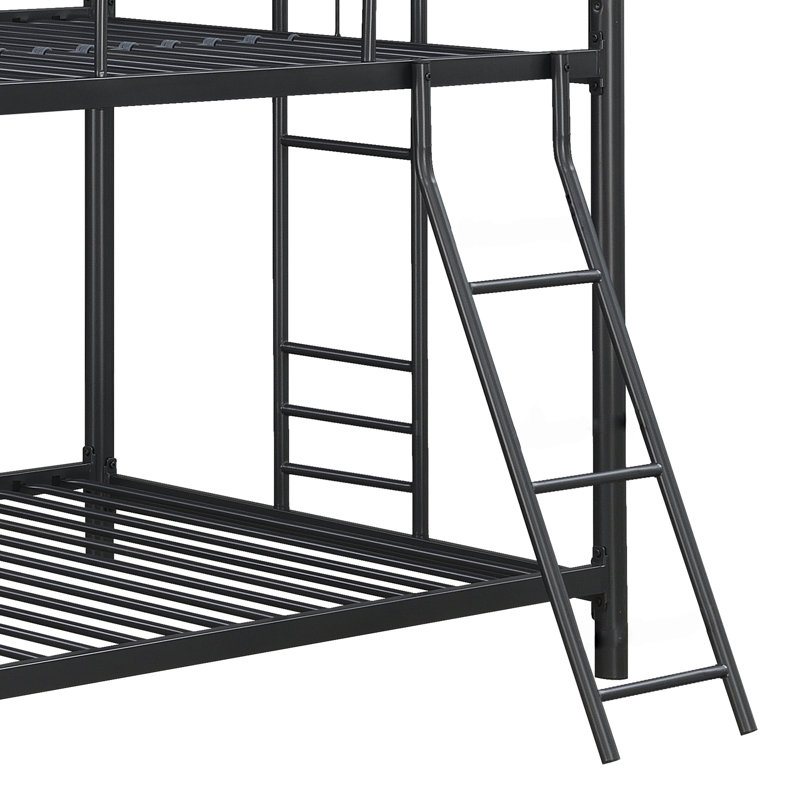 Lit superposé triple Furniture, simple / simple / simple, noir