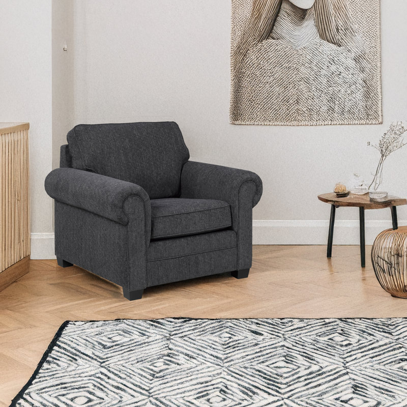 Chaise en tissu Belford, gris, Gris