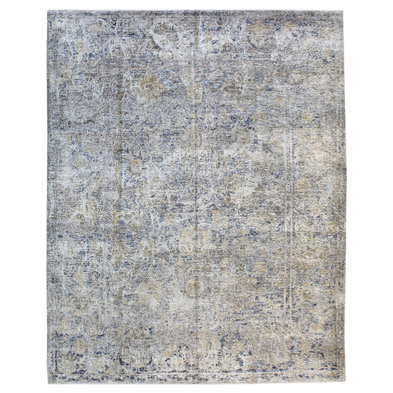 Tapis unique en laine noué à la main 9 pi 3 po x 11 pi 8 po New Age One-of-a-Kind Byblos