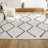 Schleicher Moroccan Diamond Shag White/Gray Rug-985841622