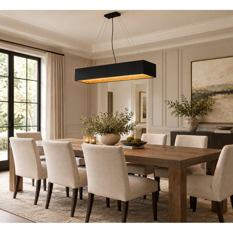 Lustre 10 lumières en acier inoxydable noir avec détails en cristal transparent, Noir