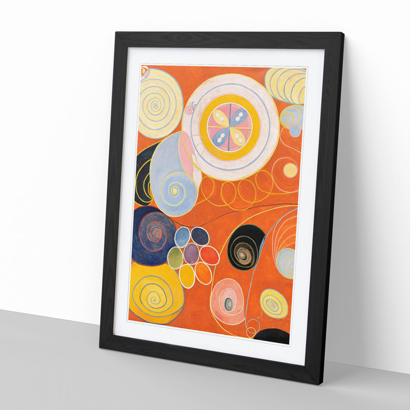 They Tens Mainstay Iv by Hilma Af Klint - Picture Frame Painting, 36cm H x 27cm W x 2cm D, Black