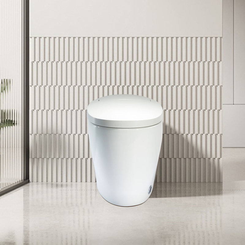 Toilettes intelligentes avec siège chauffant intégré et toilettes électriques au sol avec réservoir sans lumière avec veilleuse