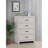 Coastal White Rectangular 4-Drawer Chest
