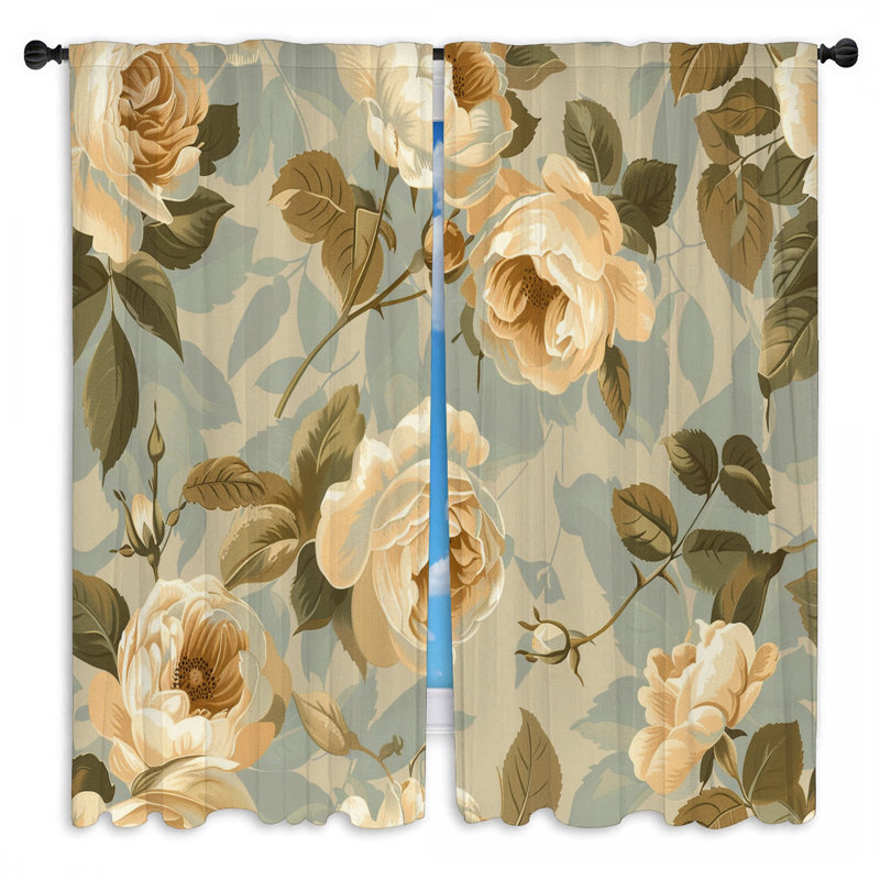 Paire de rideaux obscurcissant en polyester Merrilu, L 40 po x L 52 po