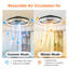 Ventilateur de plafond décoratif à DEL 20 po - Plafonnier encastré moderne avec anneau en acrylique, pales cachées, télécommande et lumière à intensité variable pour les maisons élégantes-1259324232