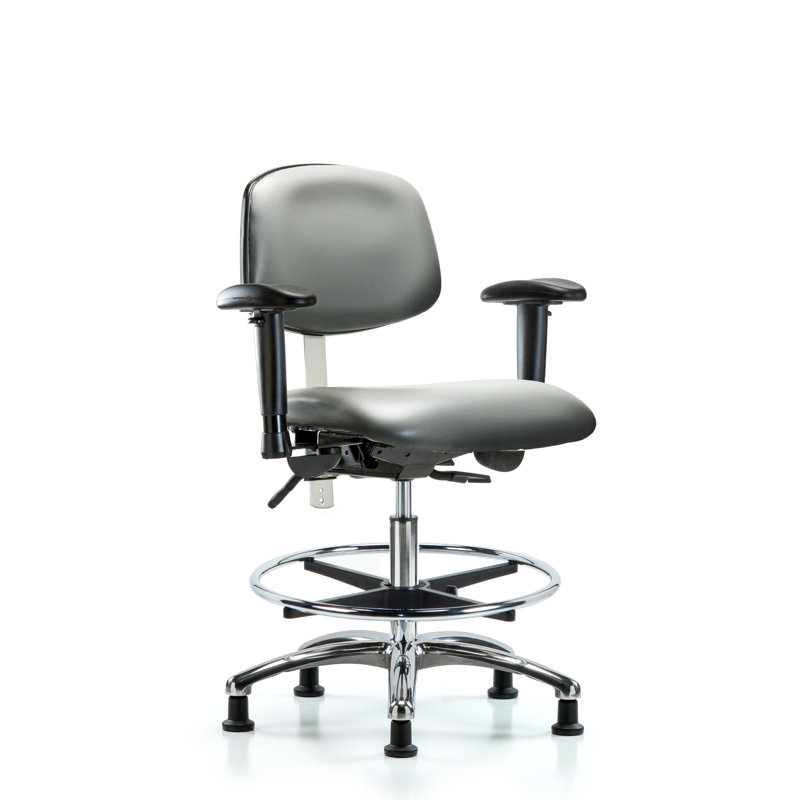 Vinyl Task Chair, Gray