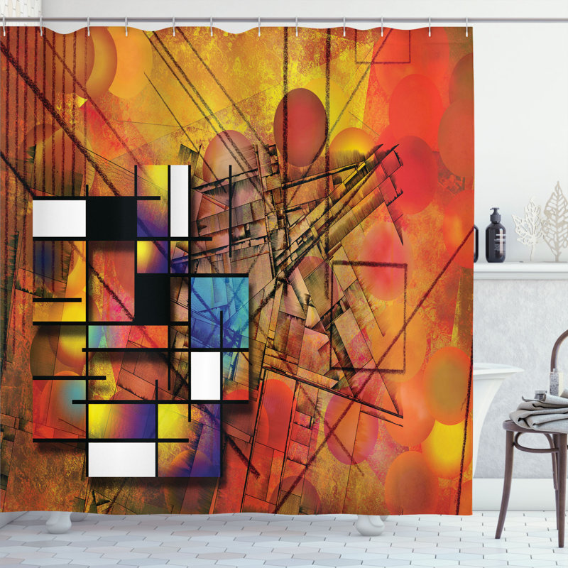 Allart Shower Curtain with Hooks Included, 69" W x 75" L
