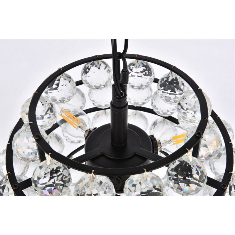 Kieron 3 - Light Unique/Statement Pendant, Black, 72" H x 12" W x 12" D