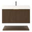 Ensemble de meuble-lavabo mural 36 pouces avec portes et tiroir intérieur Stella-415183448
