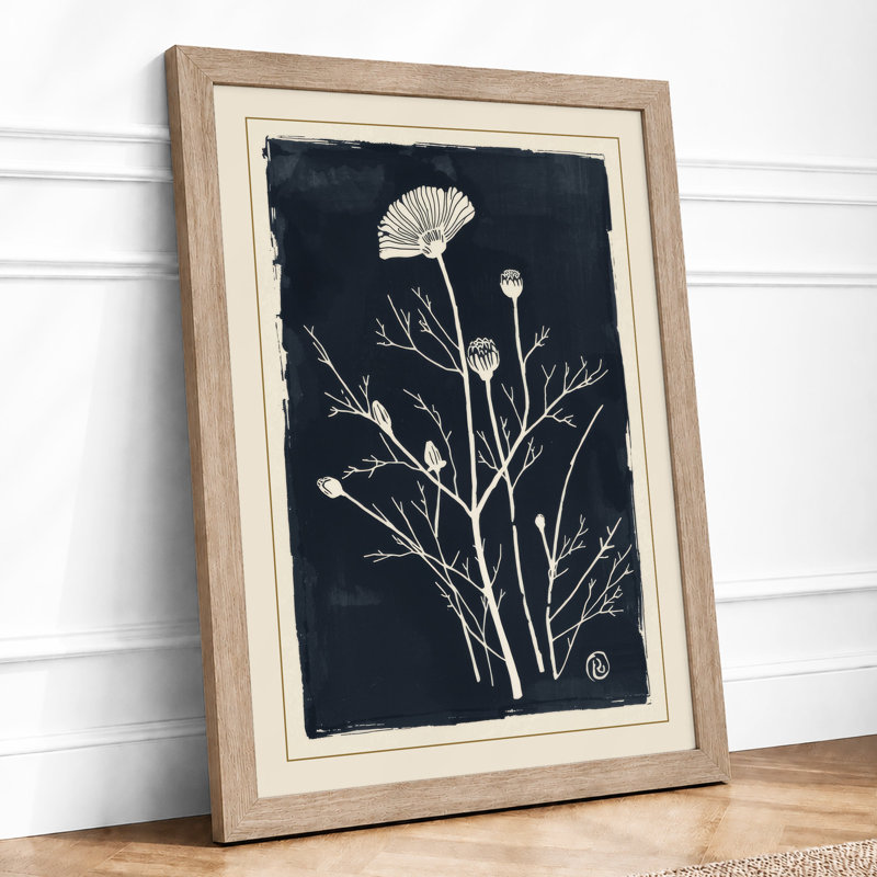 Study In White Botanical - Print, Oak, A3 - 42.0 x 29.7 cm