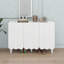 Armoire à chaussures minimaliste avec tablettes réglables, grande armoire de rangement avec portes ondulées-1564515226