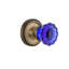 Cobalt Crystal Interior Mortise Door Knob with Classic Rosette-1956411482-1956411462