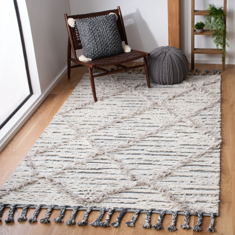Tapis abstrait en laine tissé à la main Ensembles, Rectangle 9 pi x 12 pi