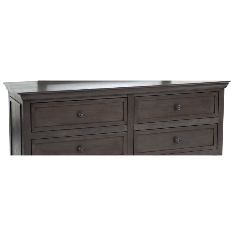 Commode double 6 tiroirs Abdul-Lateef, Gris anthracite