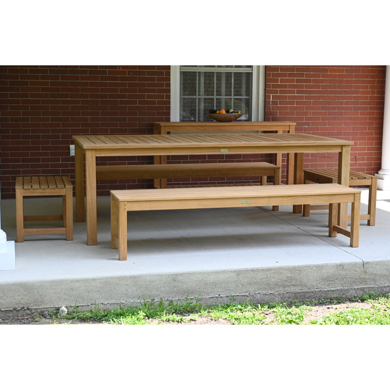 Newport Outdoor Rectangular Teak Dining Table, 42" W x 86" L x 30" H