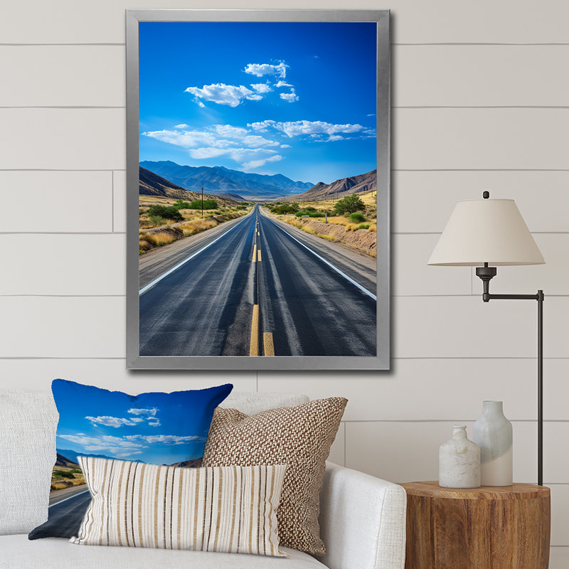 Route à travers les montagnes III - art mural, H 32 po x l 24 po x P 0,78 po, Bois