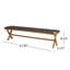 Banc en bois d'acacia teck
