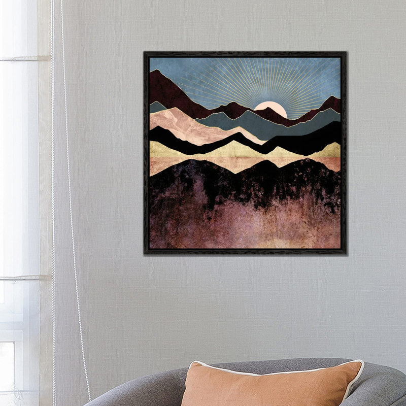 Crimson Peaks - Print on Canvas, Black Framed, 66.04 cm H x 66.04 cm W