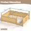 Lit double sécuritaire avec rangement, panneau de fibres à densité moyenne en bois de style Montessori pour chambre d'enfant