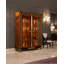 Spanish Oak Burl China Cabinet with Bronze & Sycamore Inlays