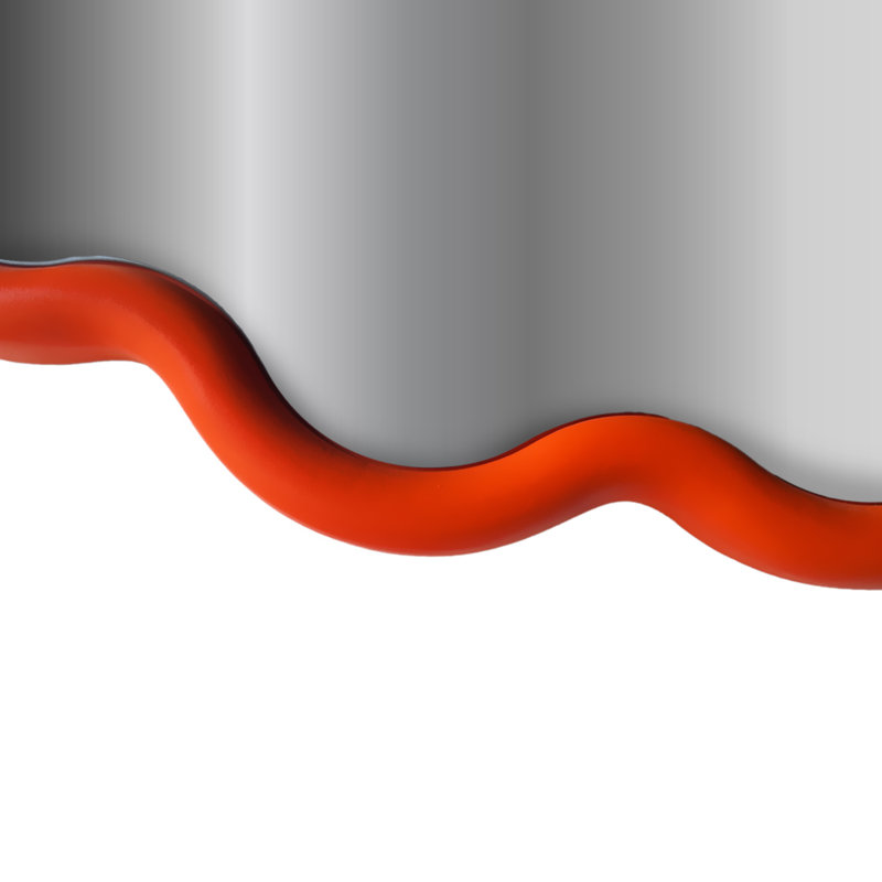 Miroir rond, Orange
