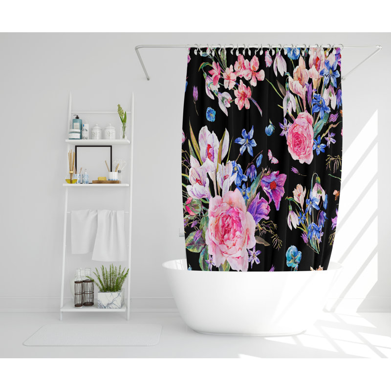Salesville Polyester Shower Curtain Set, 177cm H x 177cm W