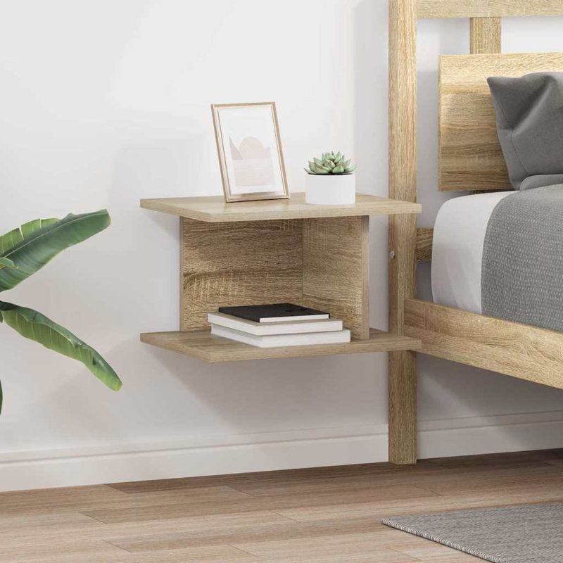 40cm W Manufactured Wood Bedside Table, Natural