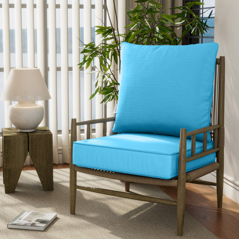 24" X 24" X 6" Outdoor Deep Seat Cushions Set, 1, Lake Blue