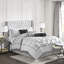Literie pleine couleur grise - 7 pièces avec édredon de qualité durable pour une chambre à coucher moderne-124544169-124544149