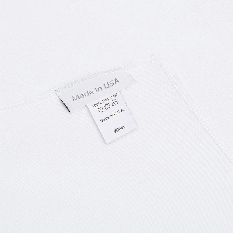 Paire de rideaux semi-transparents en polyester Angiens, Blanc