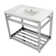 Quadras Ceramic Rectangular Console Bathroom Sink with Overflow
