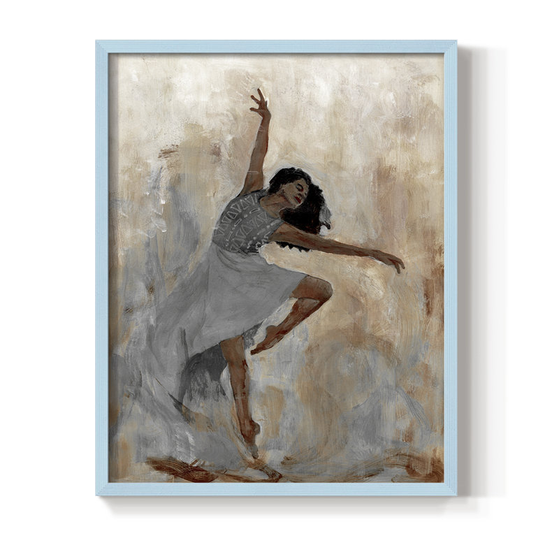 «Beautiful Dancer II», H 21 po x l 17 po, Bleu