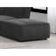 Repose-pieds rembourré gris anthracite Ortega