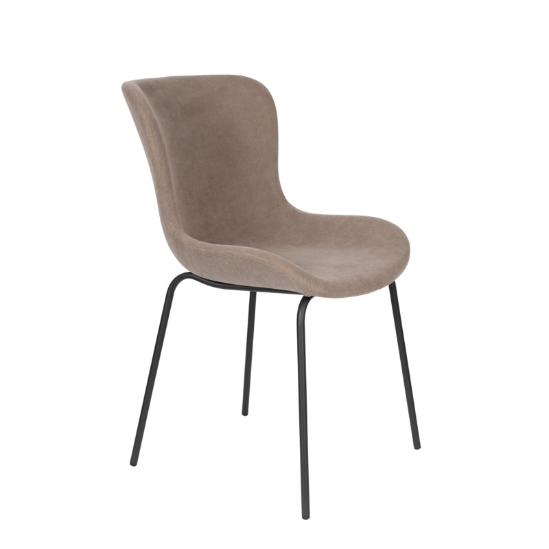 Chaise d'appoint rembourrée Junzo, gris