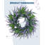 Couronne de printemps faite à la main pour porte d'entrée - Herbe d'oignon 20 po et lavande