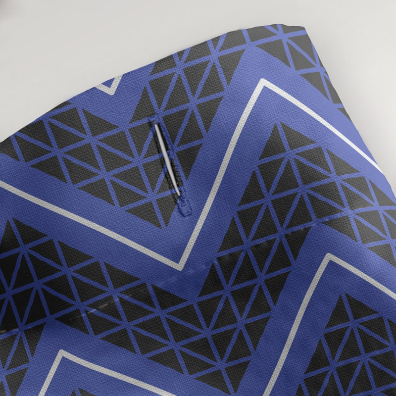Chevron Shower Curtain with Liner Included, Purple/Blue/Black