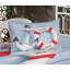 Drap-housse et coussin décoratif Ambesonne Shabby Rouge Bleu pâle Bleu marine-106789308