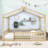 Vonie Wood Daybed with Roof and Slats-656567933-656634593