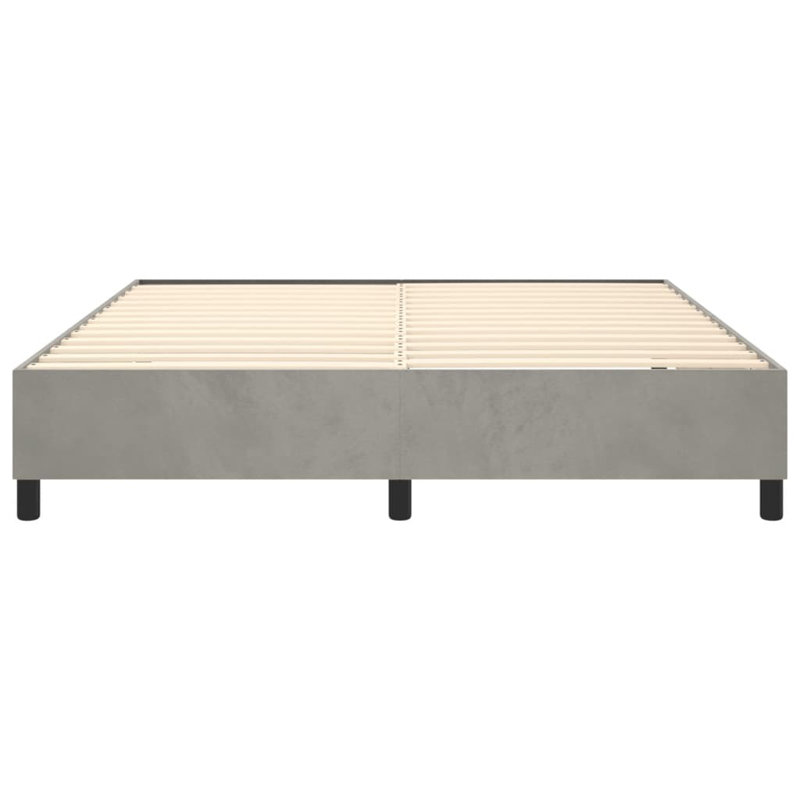 Bed Frame Velvet, Light Grey, Super King (6')
