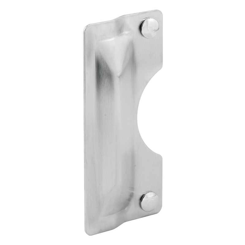 Latch Guard Plate Cover  Protect Against Forced Entry, Easy to Install on Out-Swinging Doors (Single Pack), Stainless Steel