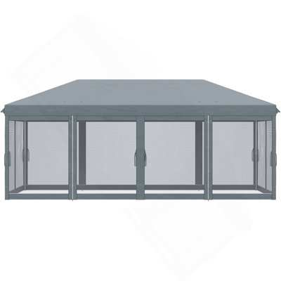 Tente avec auvent Pop Up Outsunny