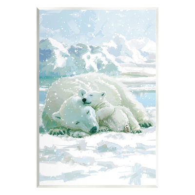 Stupell Industries Polar Bears Cuddling Snowy Scene Wall Plaque Art By Pip Wilson-au-848 -  au-848_wd_13x19