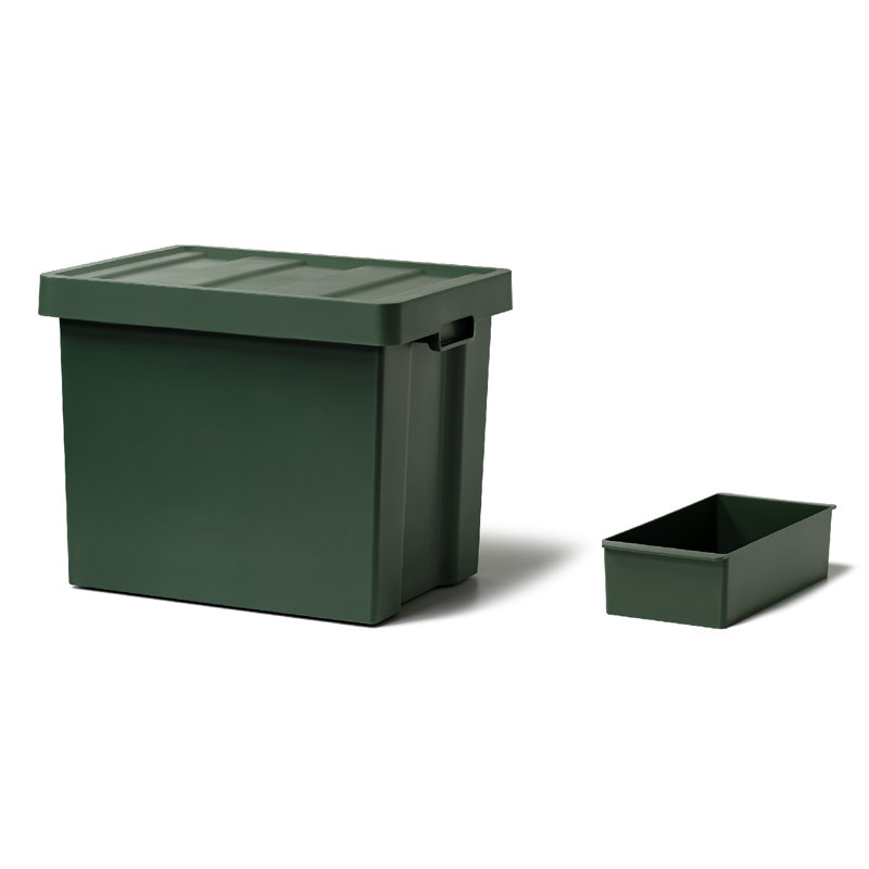 Boîte de rangement en plastique Like-it, Beige, H 10,28 po x l 13,15 po x P 17,13 po