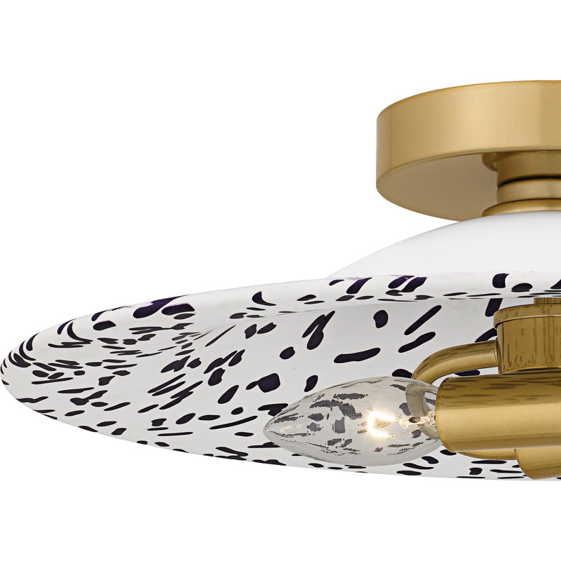 Indigo 2-Light Light Gold Flush Mount