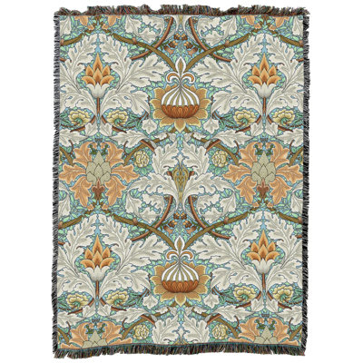 Pure Country Weavers William Morris St James Multi Blanket XL - Arts & Crafts - Gift Tapestry Throw Woven from Cotton - Made in The USA (82x62)